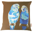blue budgies cushion
