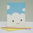 happy cloud greeting card by Noodoll