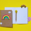 rainbow - bookmark cover notebook by Noodoll