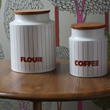 brown coffee and flour hornsea storage jars